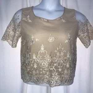 Lauren Conrad embroidered blouse